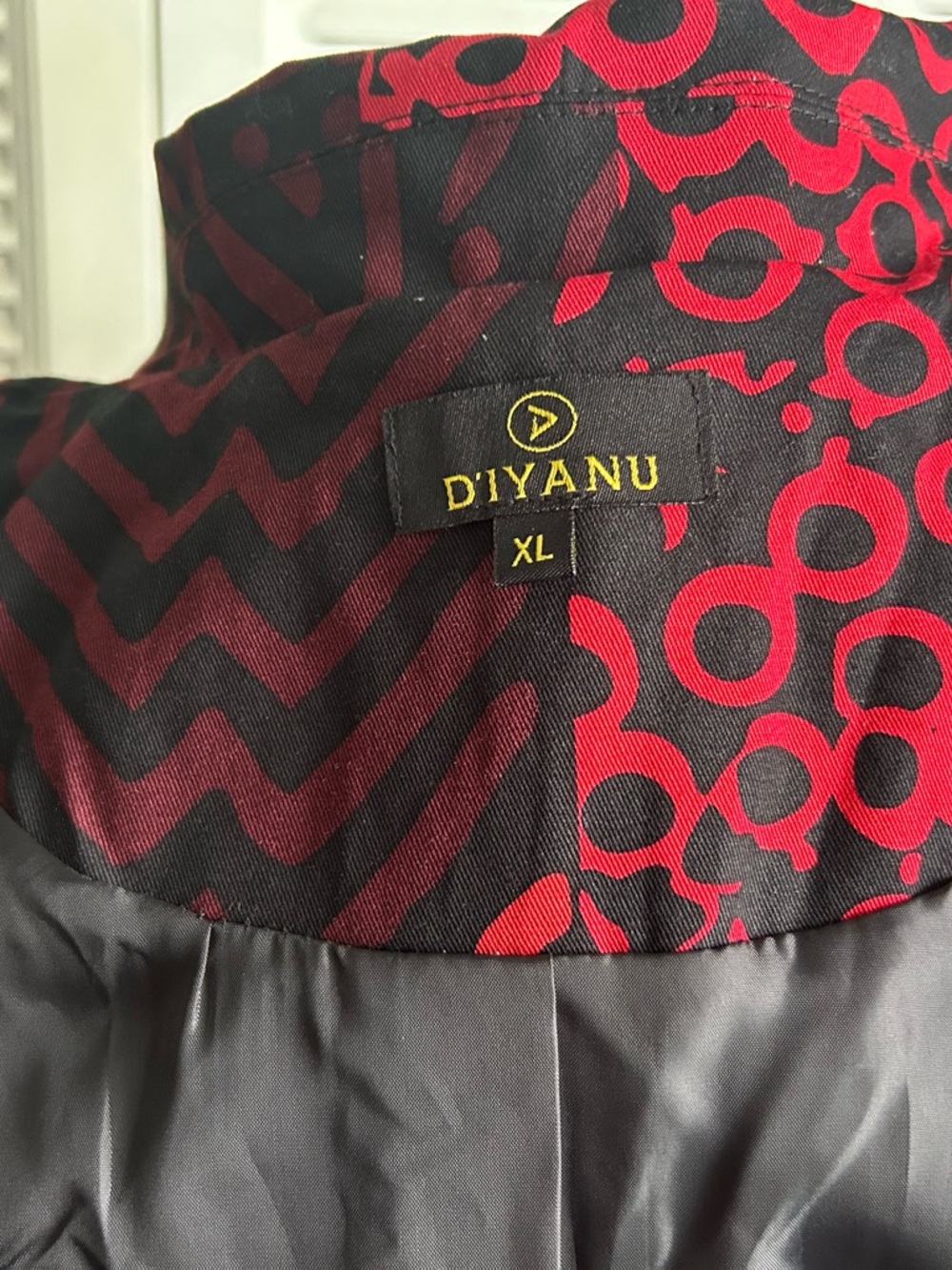 DIYANU African Print Trench Coat Women XL Ankara Belted Statement Jacket - Picture 9 of 11